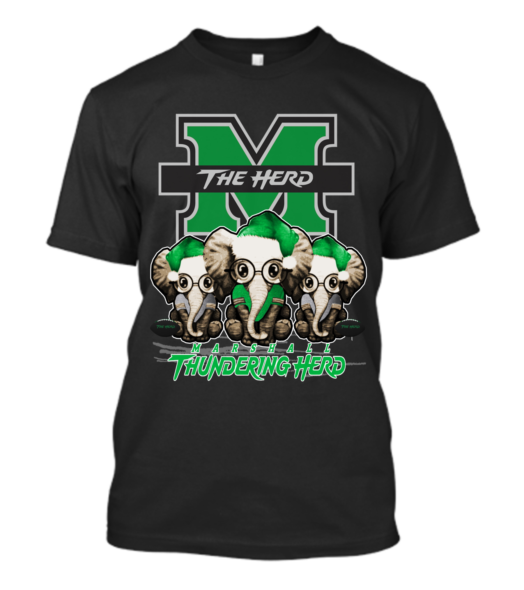 Marshall Thundering Herd Elephan Xmas The Herd T-Shirt