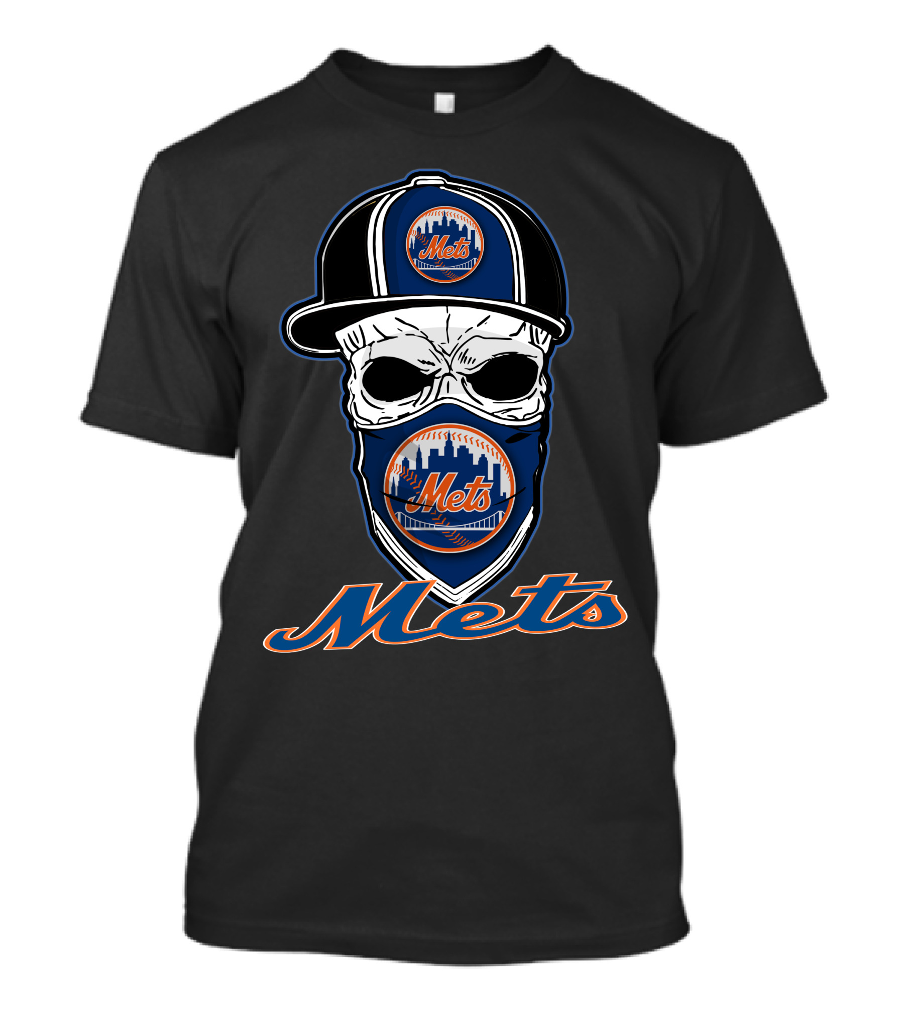 Skull Mets Hat With New York Mets T-Shirt
