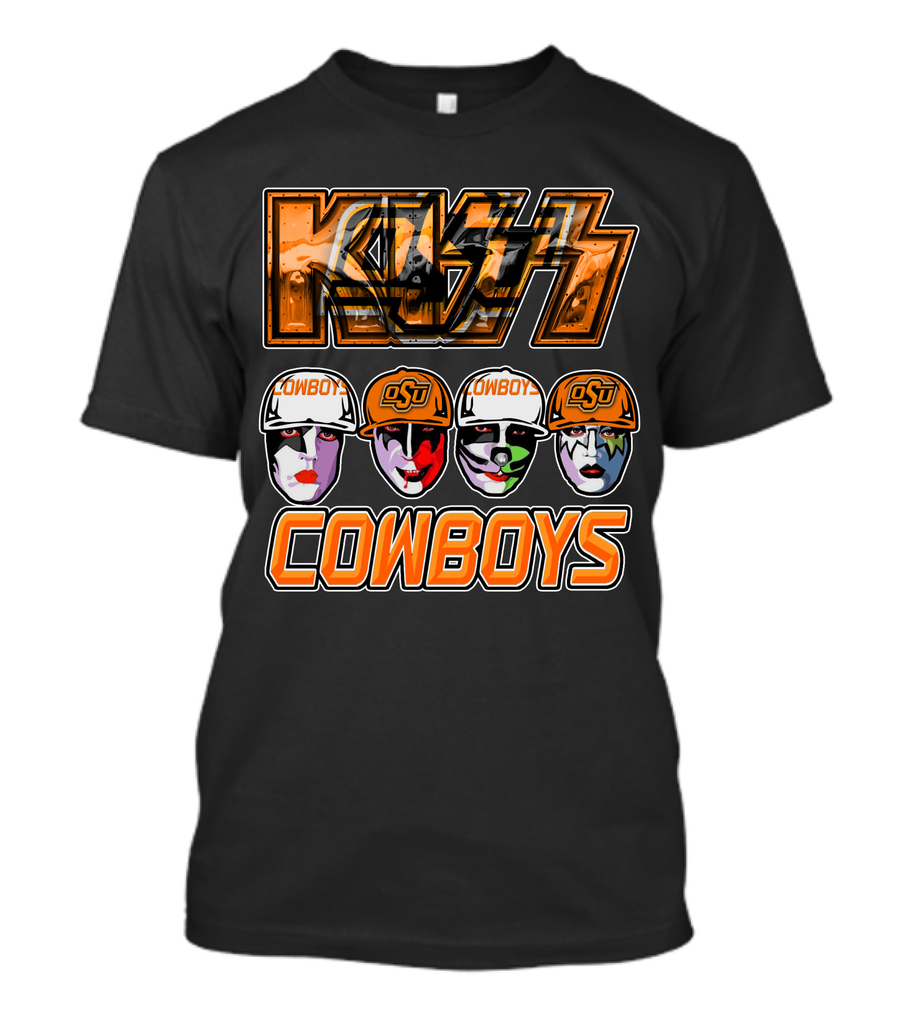 KISS Oklahoma State Cowboys OSU Fan T-Shirt