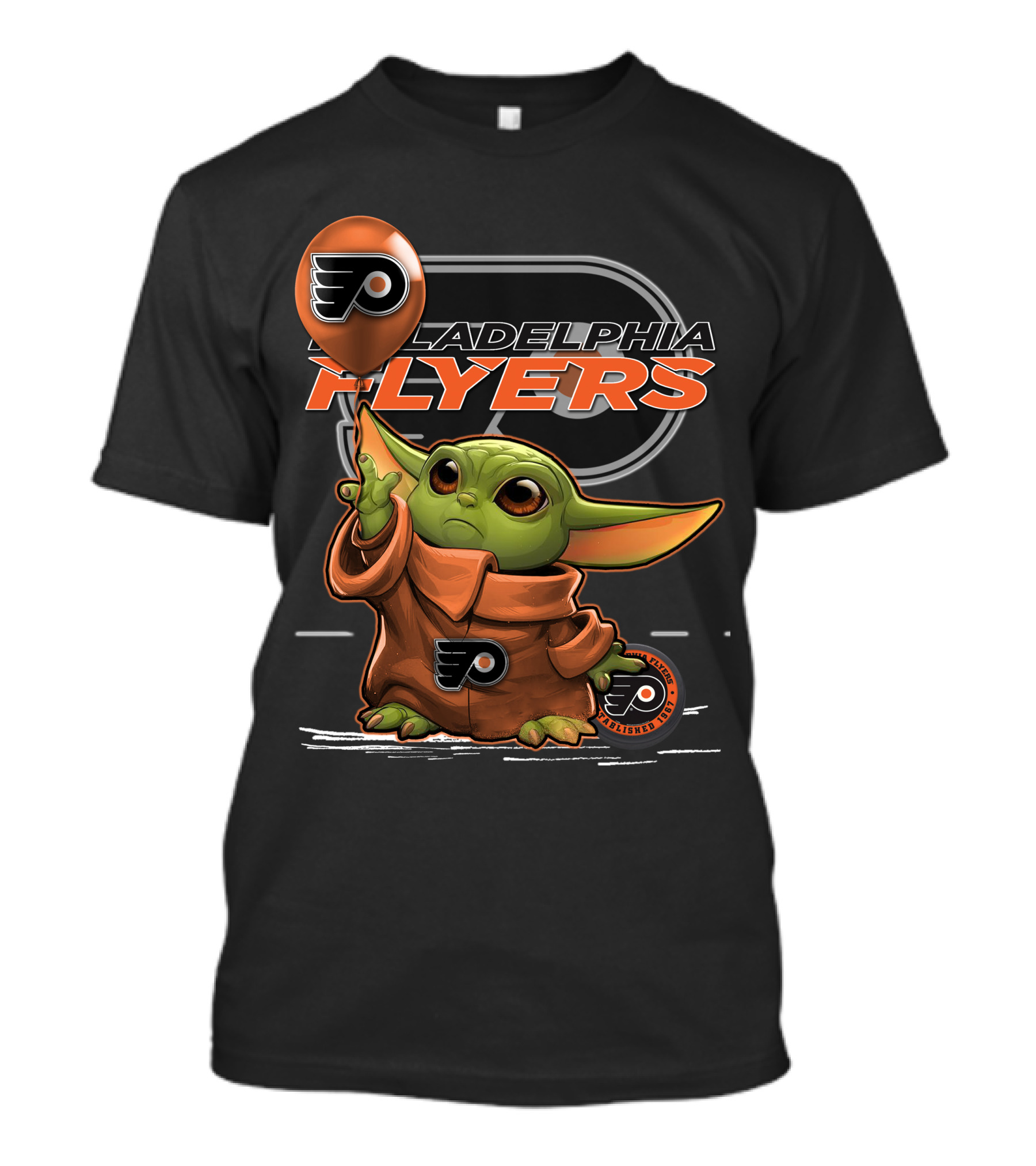 Yoda With Philadelphia Flyers T-Shirt