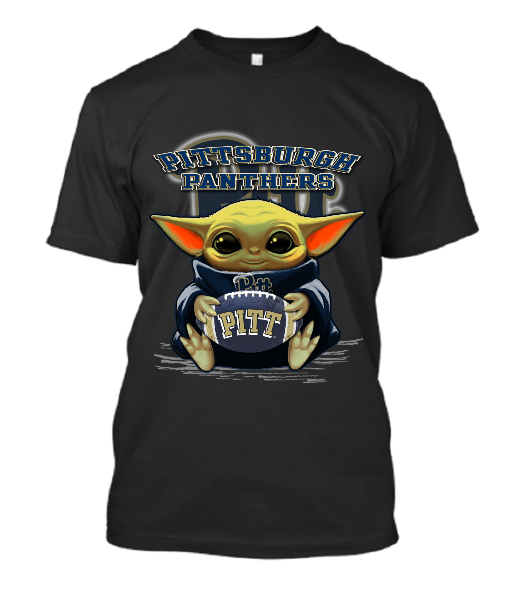 Pittsburgh Panthers Yoda Holding Pitt Football T-Shirt