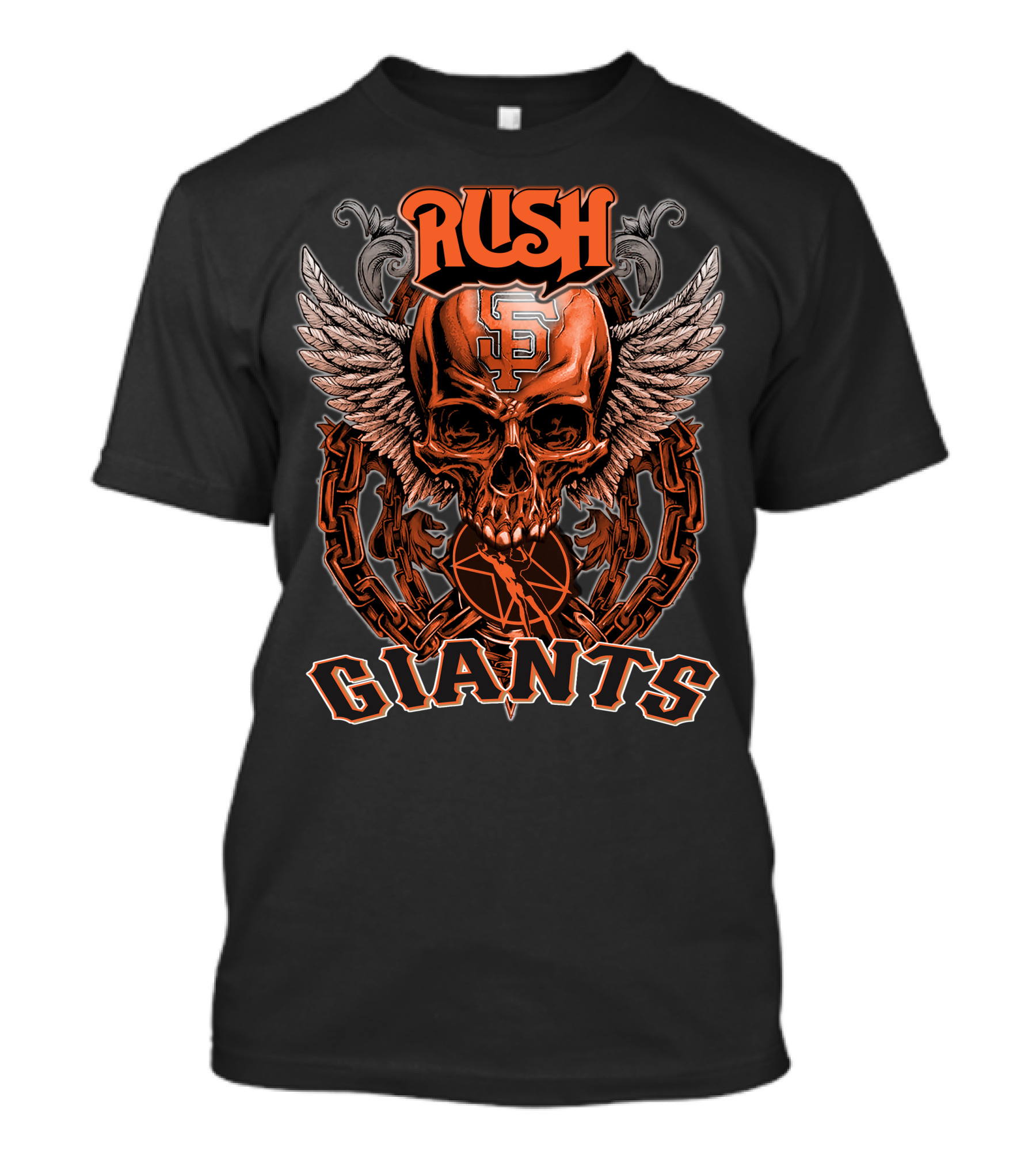 Rush San Francisco Giants Skull Wings T-Shirt