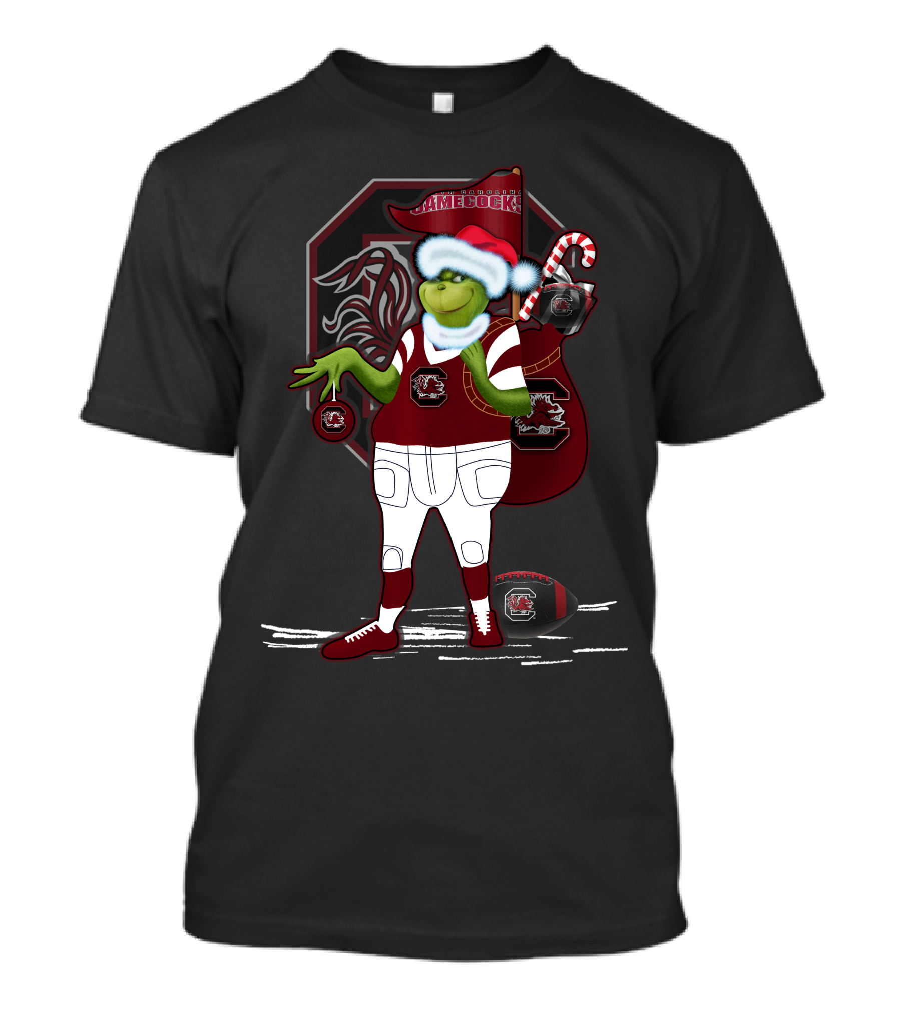 Grinchxmas Gamecocks Holiday Cheer South Carolina Football Fan Gear T-Shirt