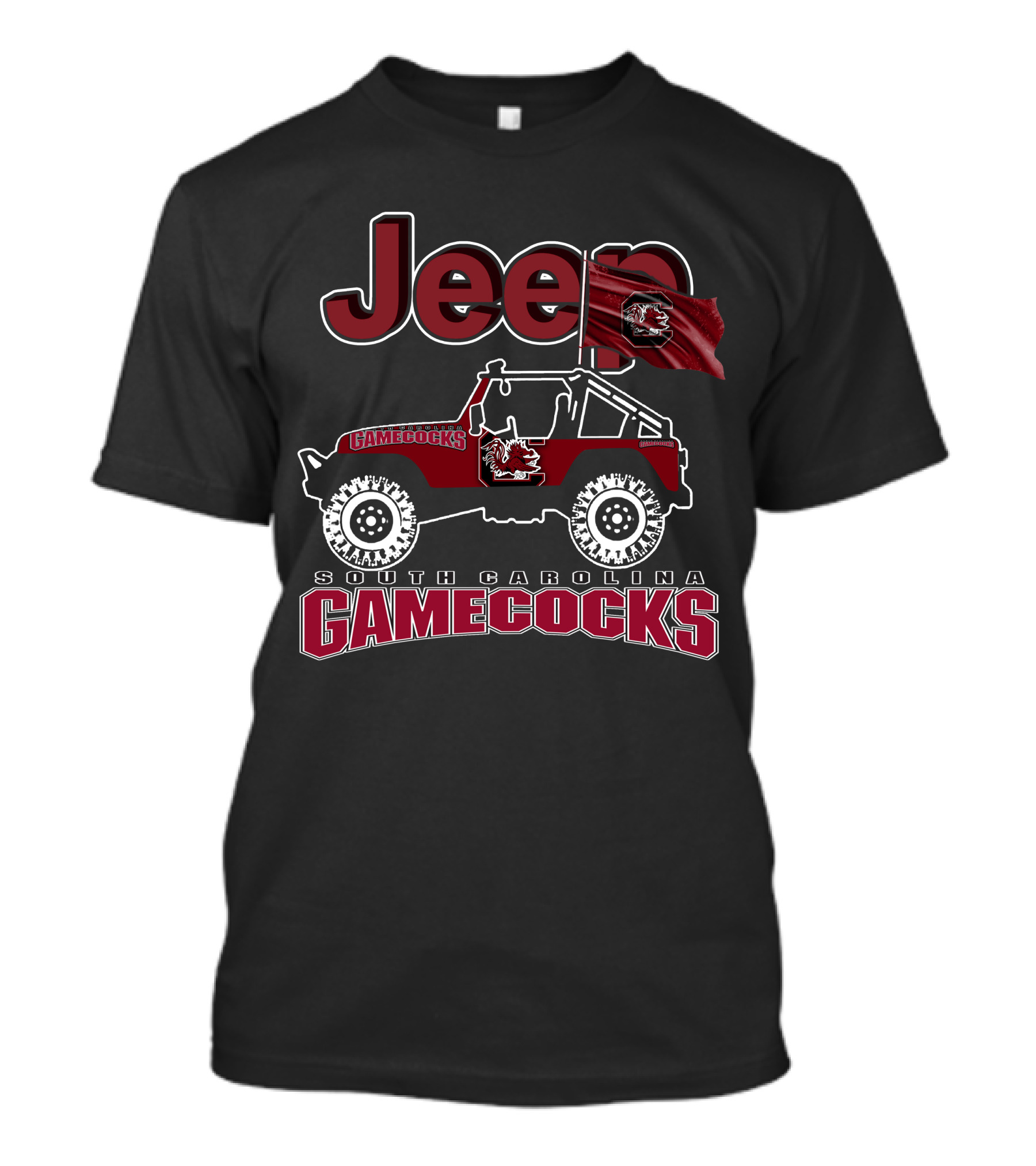 Jeep South Carolina Gamecocks Off-Road Spirit Vehicle T-Shirt