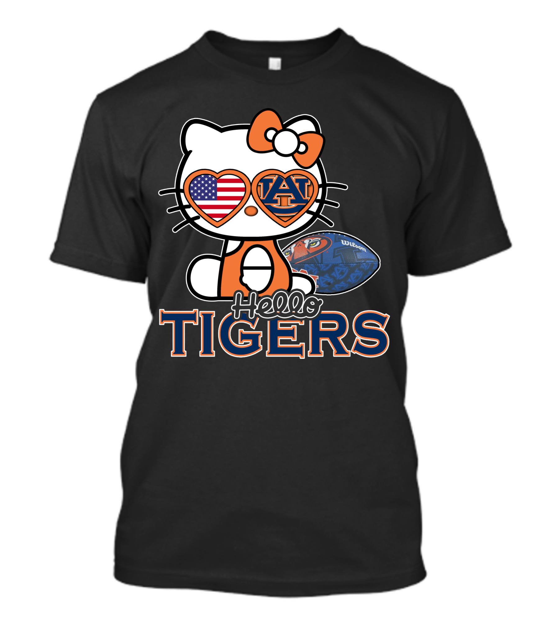 Hello Kitty Auburn Tigers Football USA T-Shirt