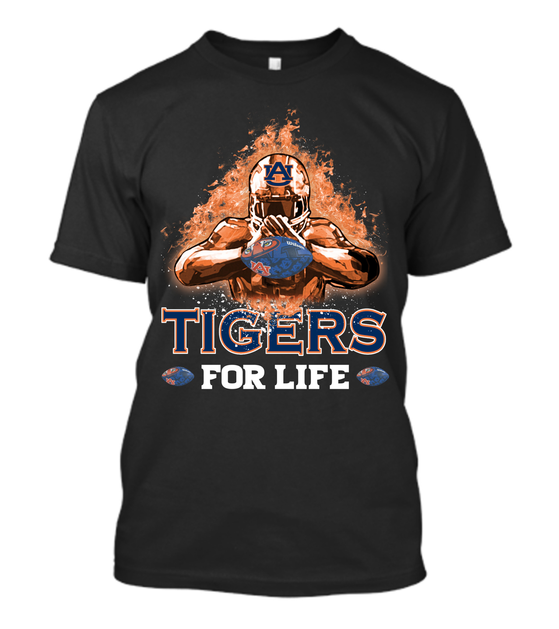Auburn Tigers Football For Life T-Shirt