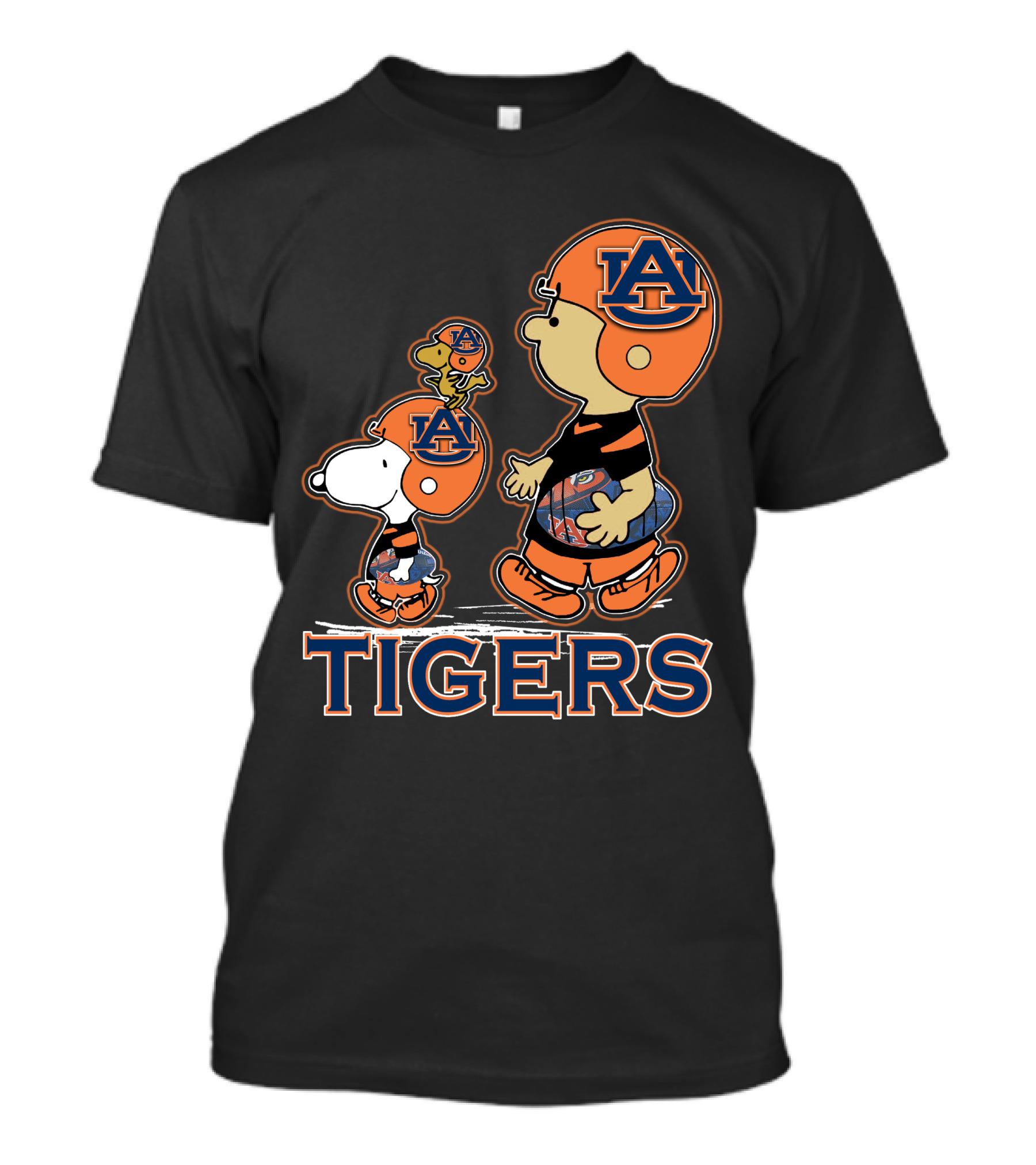 Auburn Tigers Snoopy Football Characters T-Shirt
