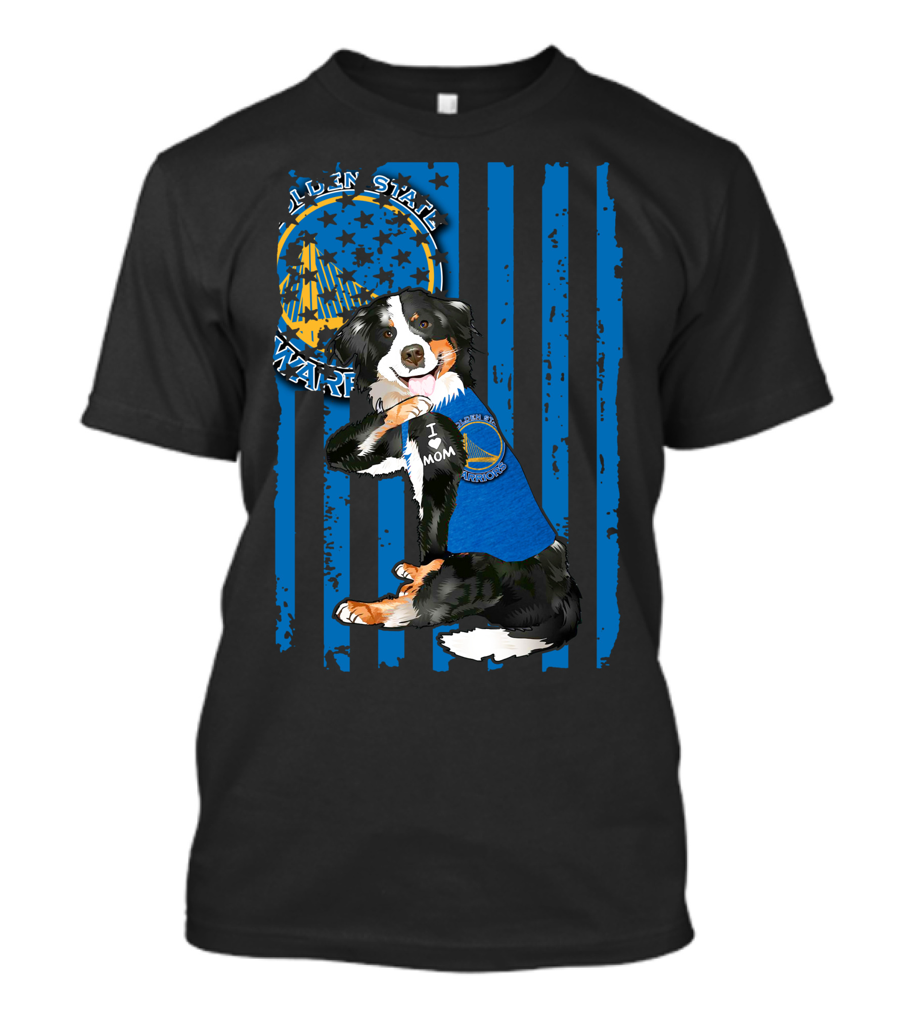 Border Collie I Mom Golden State Warriors T-Shirt