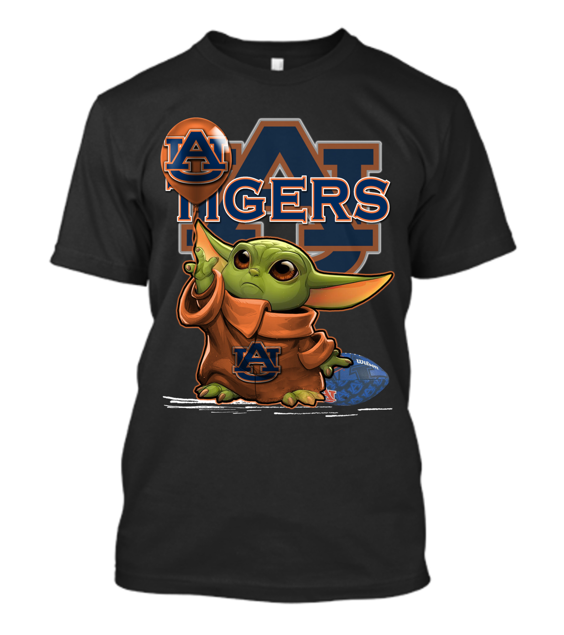 Auburn Tigers Baby Yoda Auburn Football T-Shirt
