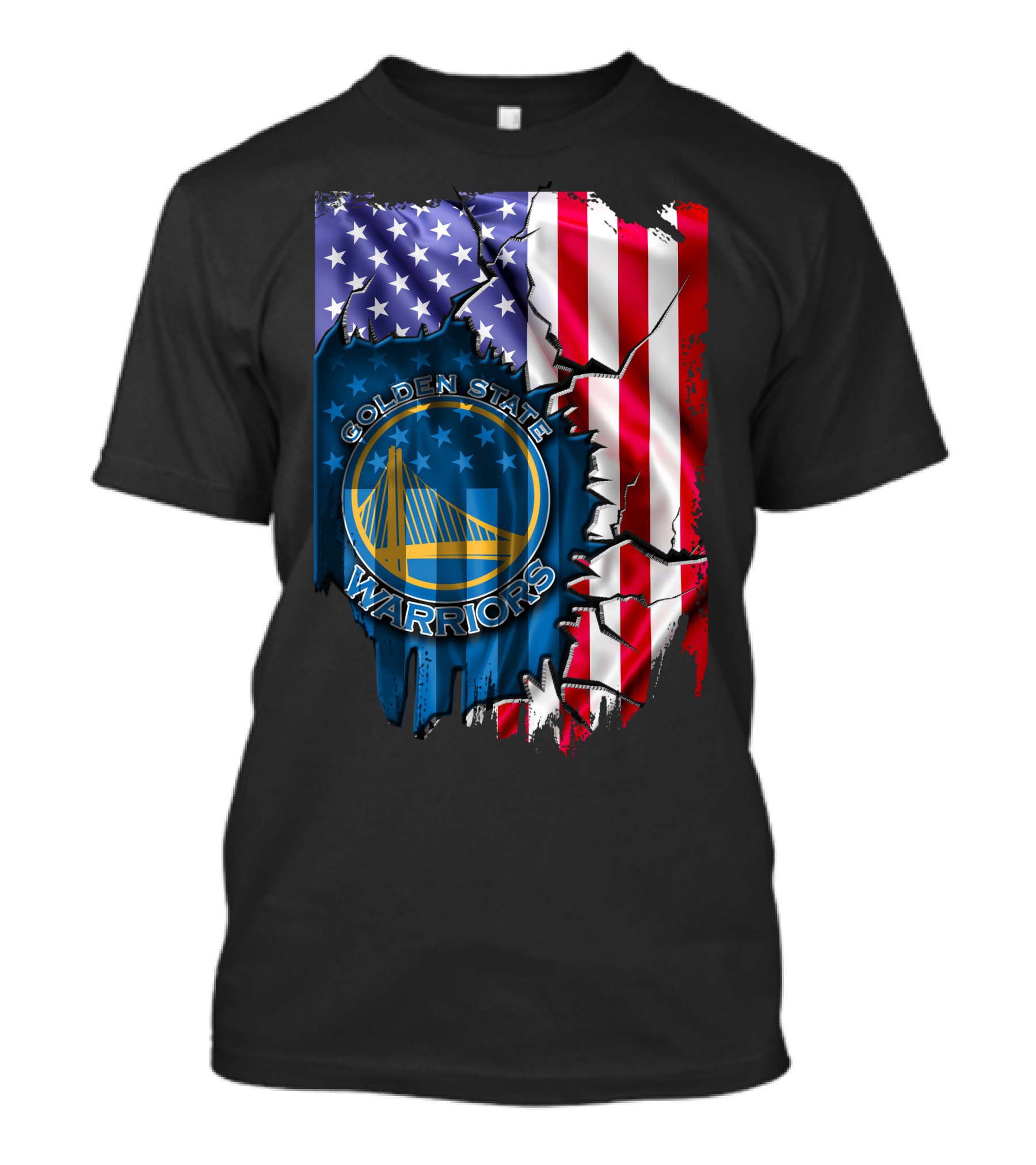 Golden State Warriors American Flag T-Shirt