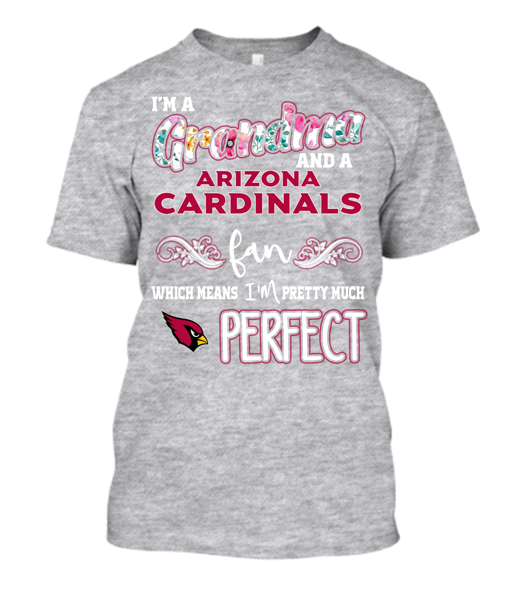 I'm A Grandma And A Arizona Cardinals Fan Which Means I'm Pretty Much Perfect T-Shirt