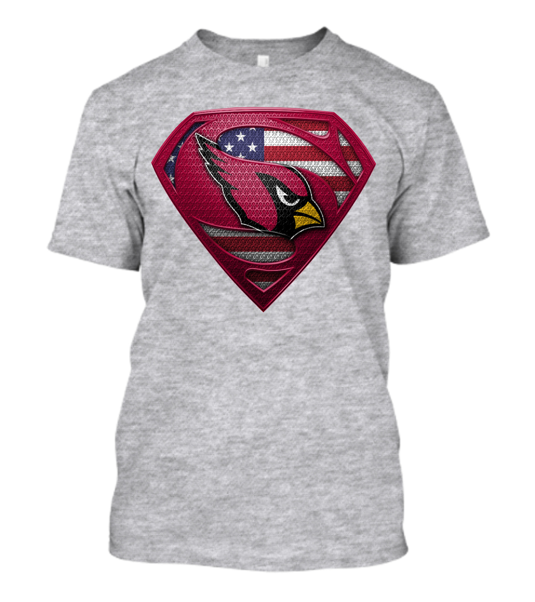 Spm Arizona Cardinals Superman American Flag T-Shirt