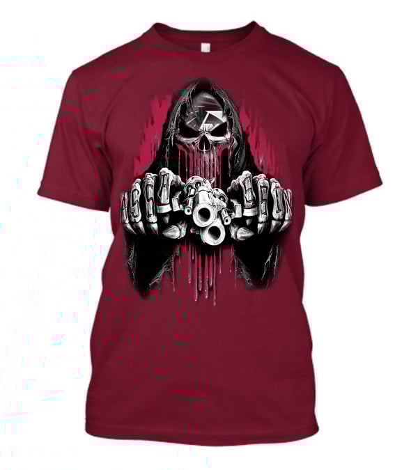 Atlanta Falcons Skull Grim Reaper T-Shirt