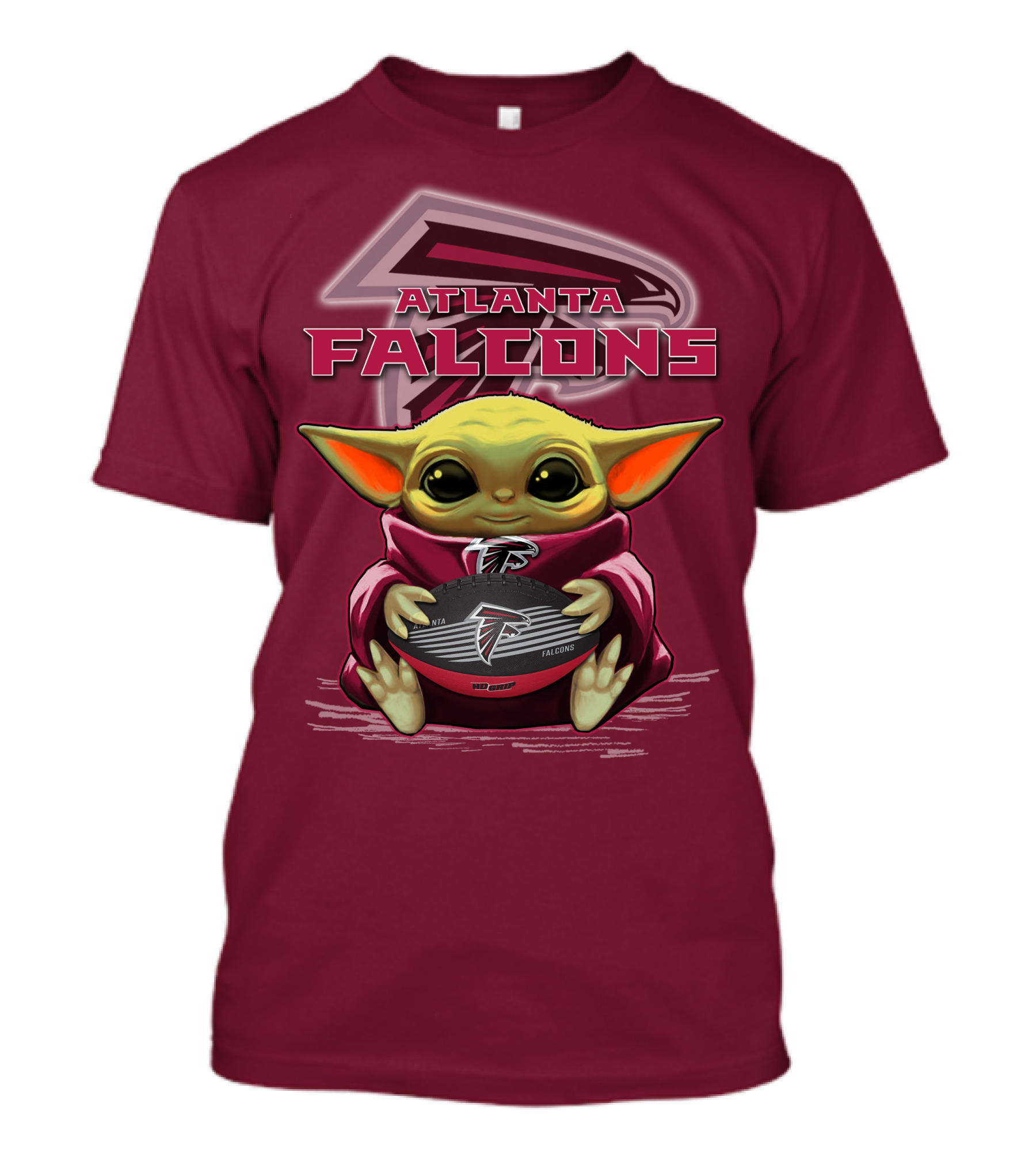 Atlanta Falcons Baby Yoda Football Fan T-Shirt