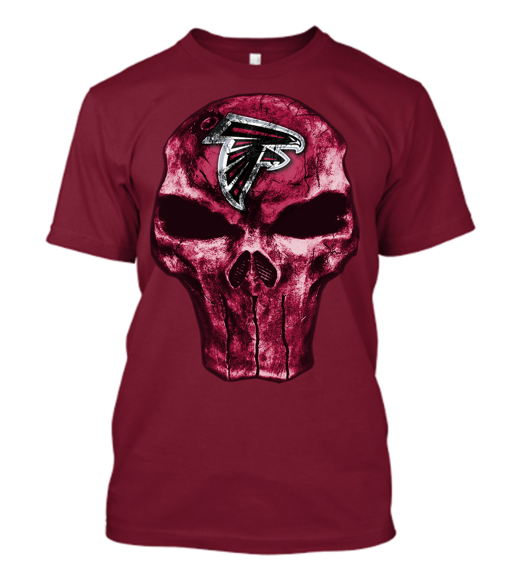 Skull Atlanta Falcons Logo Emblem T-Shirt