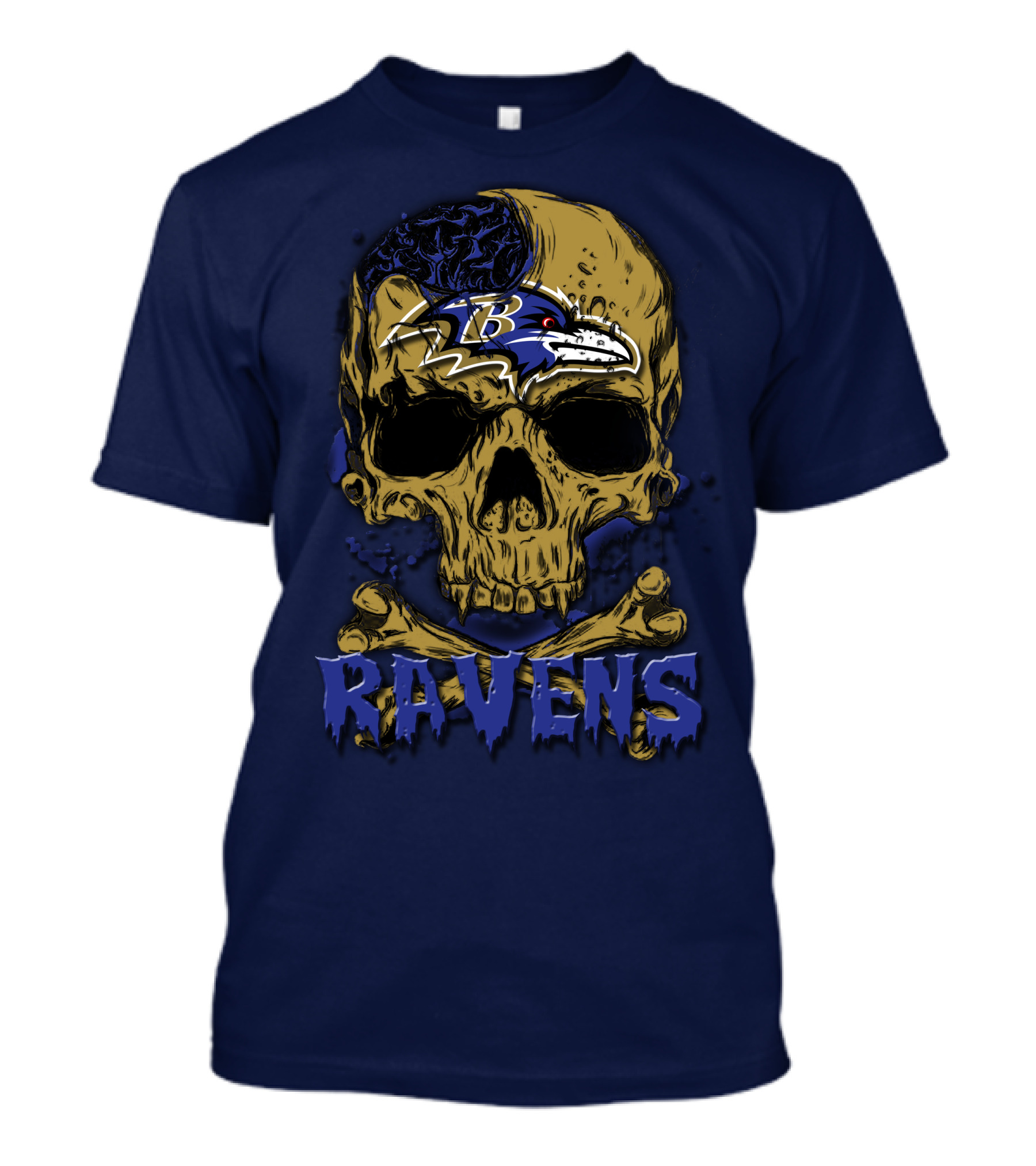 Baltimore Ravens Skull Logo Ravens 63 T-Shirt