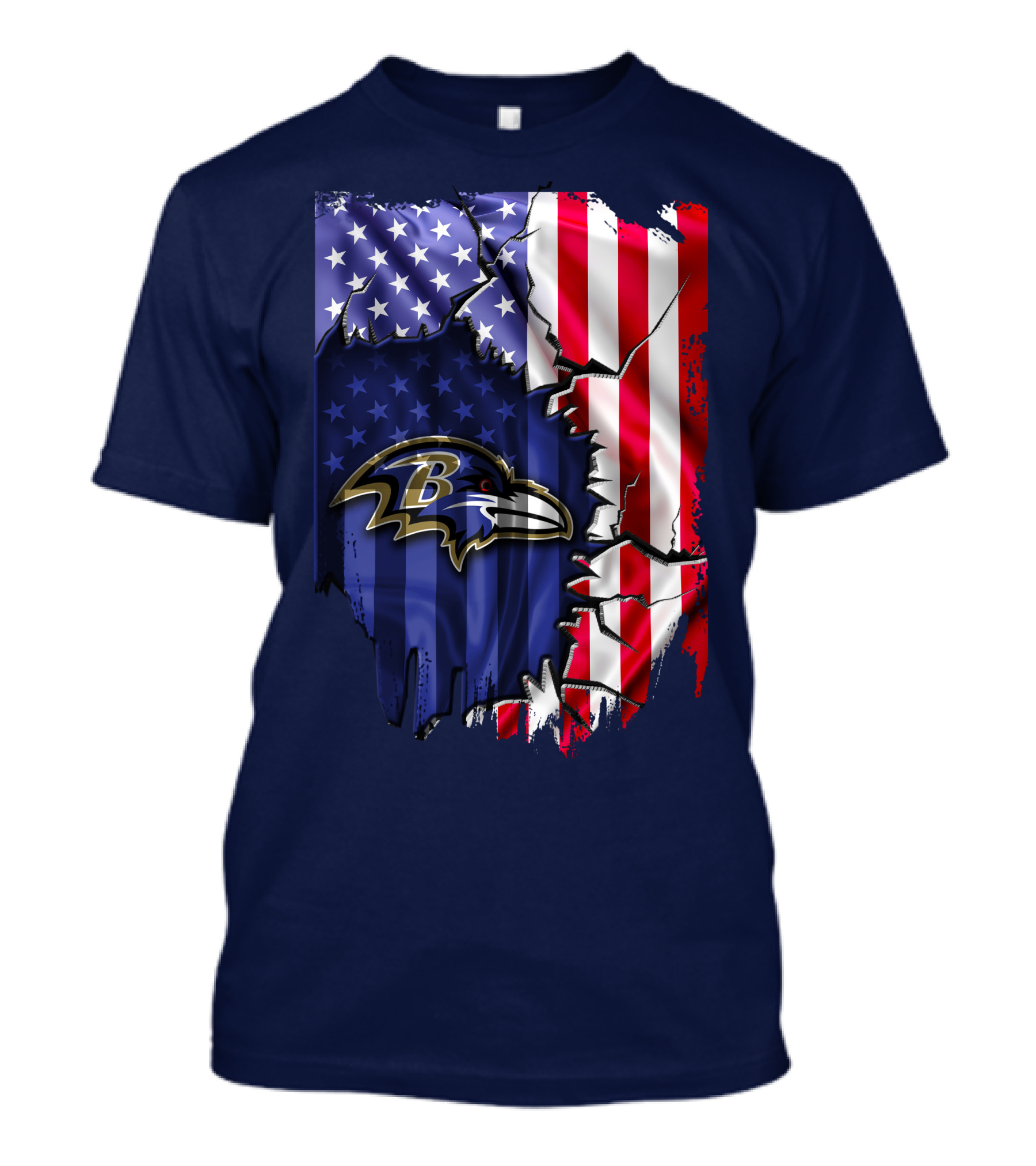 Baltimore Ravens American Flag T-Shirt