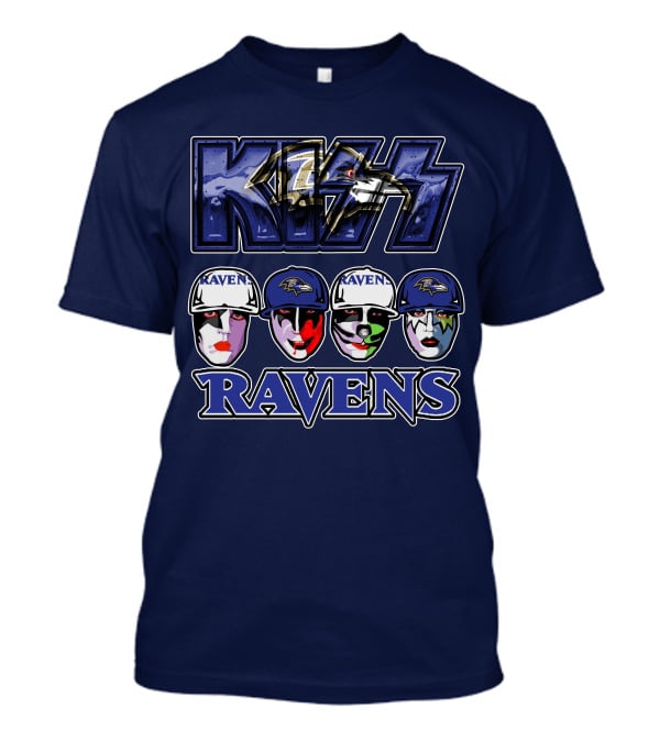 Kiss Baltimore Ravens Face Paint Theme T-Shirt