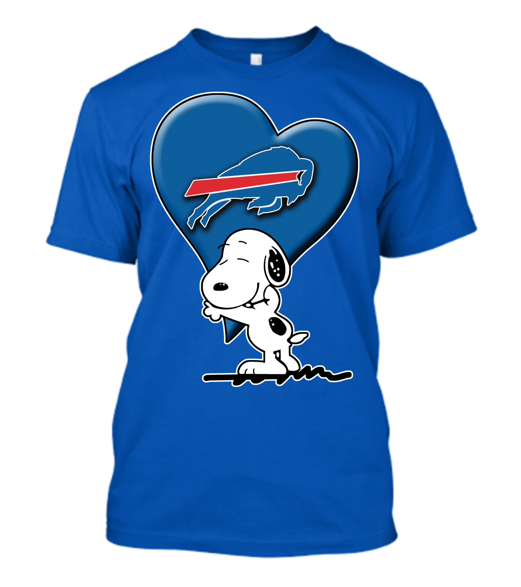 Snoopy Hugging Heart Buffalo Bills T-Shirt