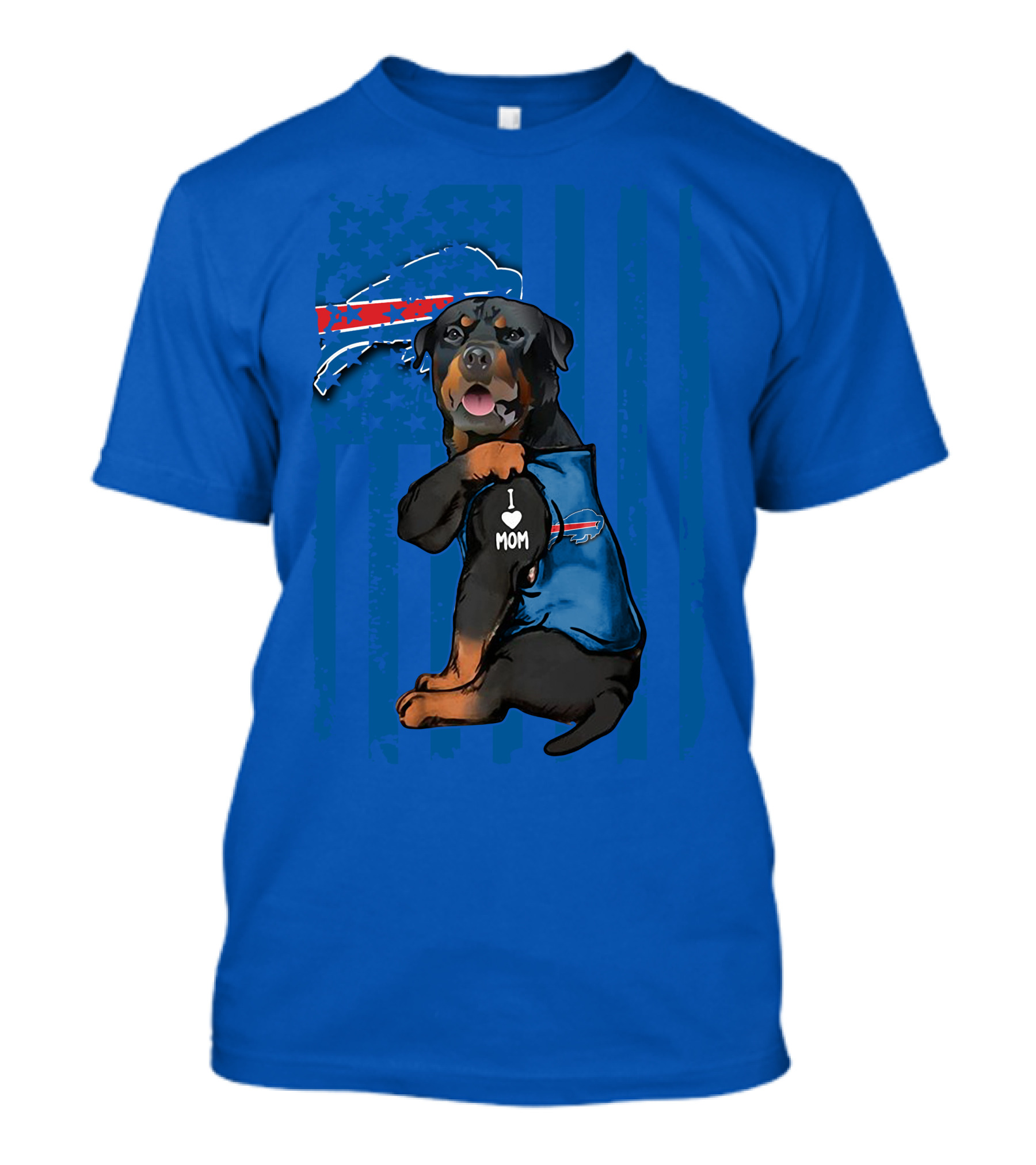Rottweiler I Love Mom Buffalo Bills T-Shirt