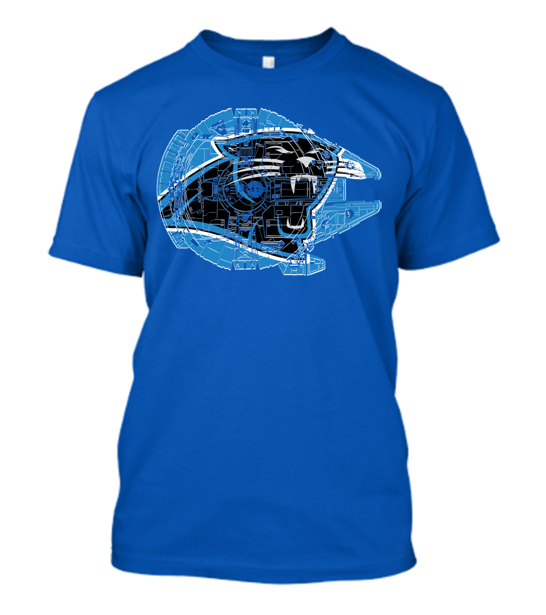 Carolina Panthers 56 Starship Blueprint Helmet T-Shirt