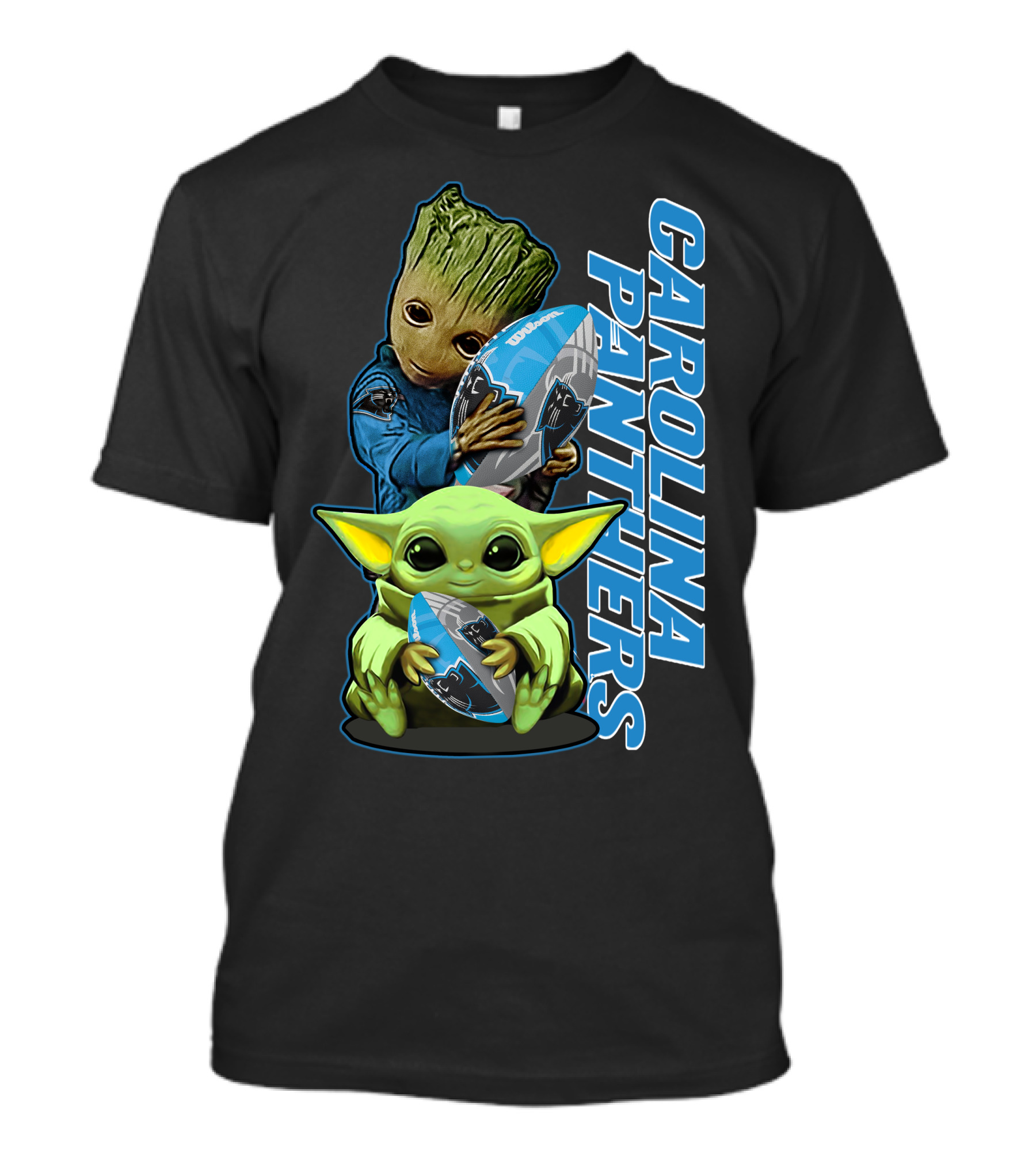 Grzd Carolina Panthers Groot Baby Alien Football T-Shirt