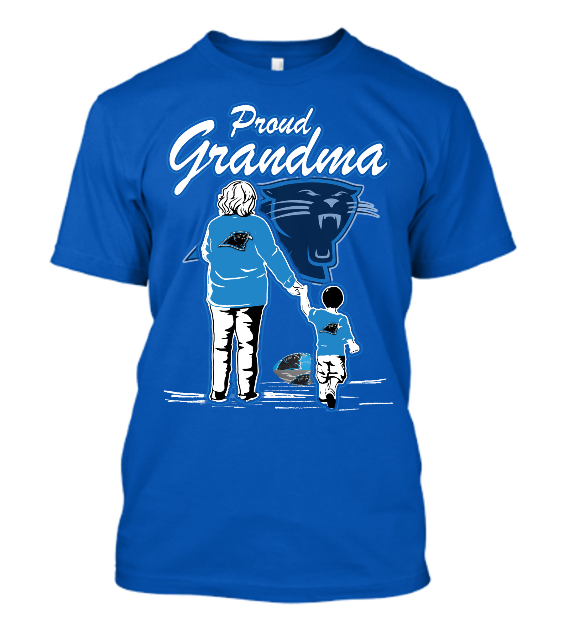 Proud Grandma Carolina Panthers Football Family Connections T-Shirt