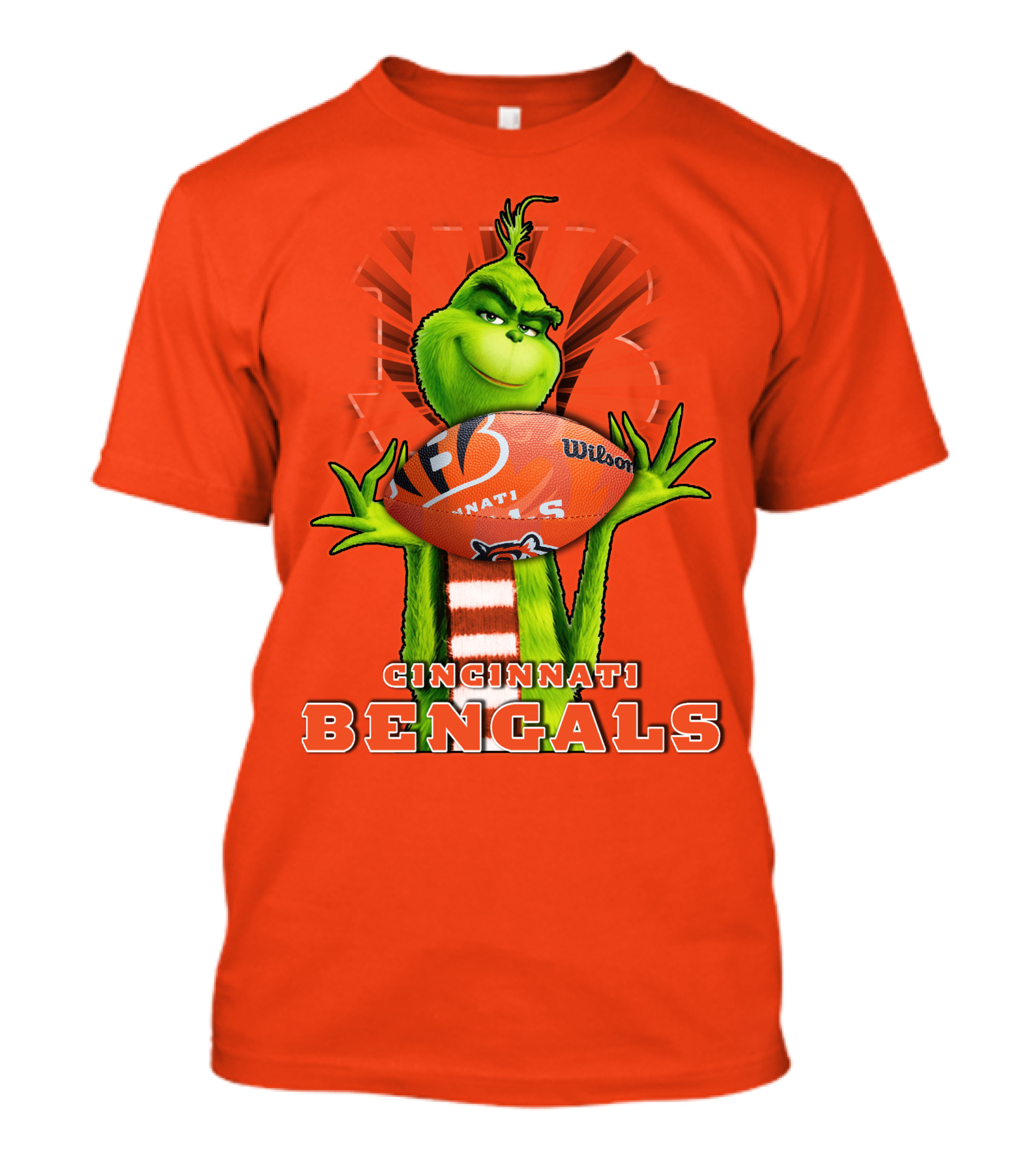 Grinch Cincinnati Bengals Football Nfl Wilson Ball T-Shirt