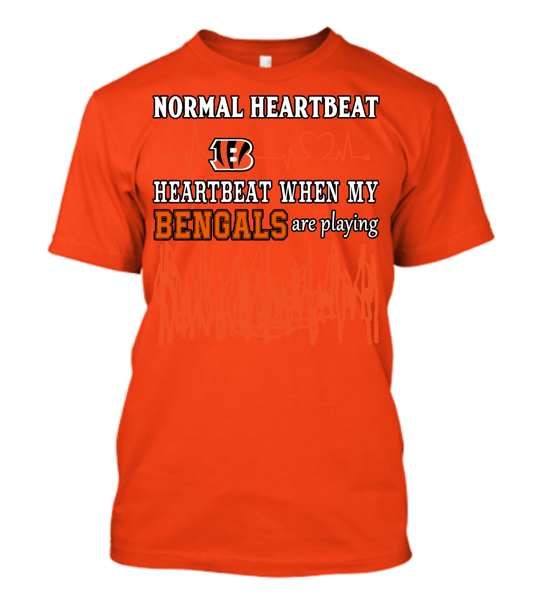 Normal Heartbeat Heartbeat When My Bengals Are Playing T-Shirt