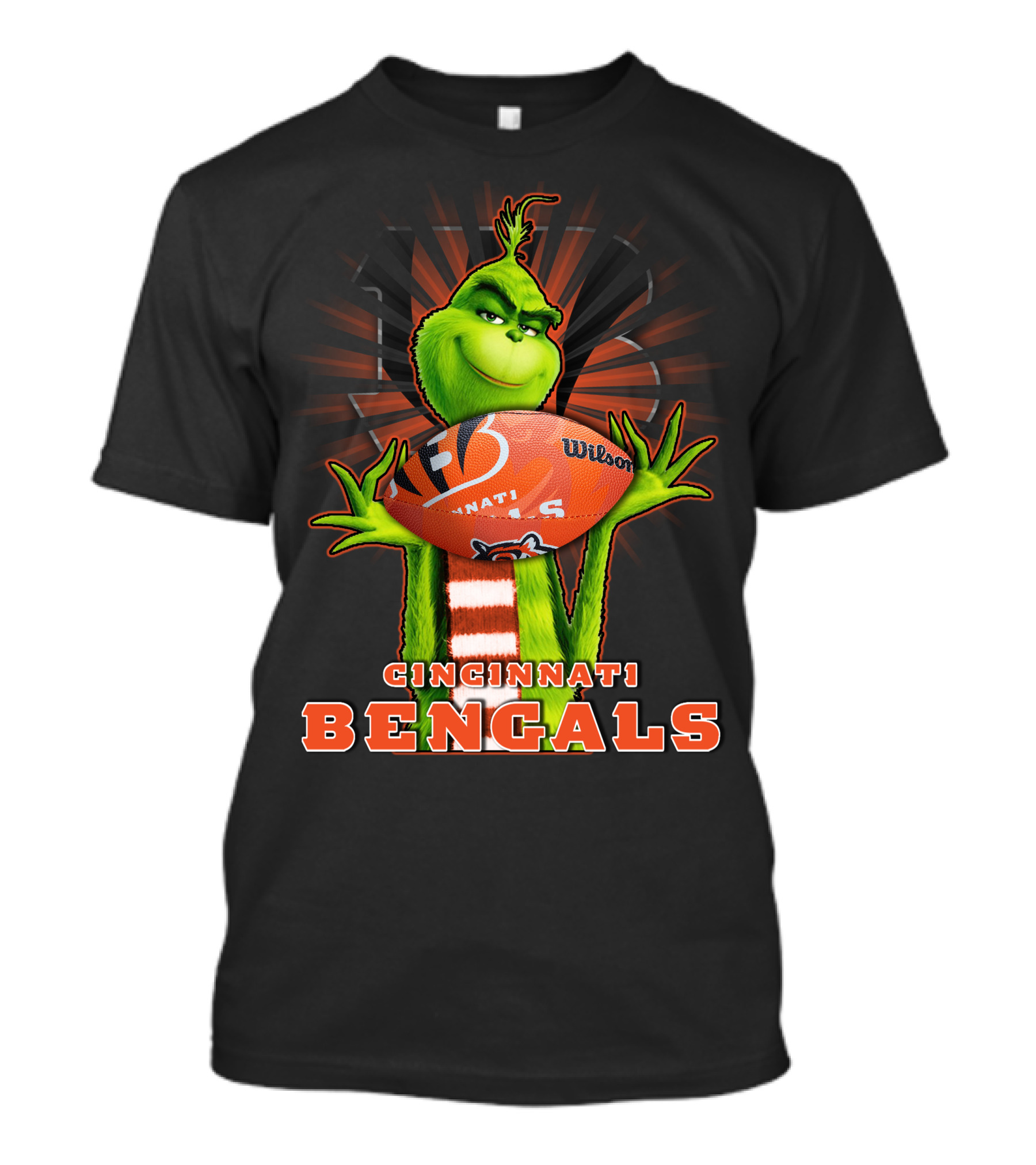Cincinnati Bengals Grinch Football T-Shirt