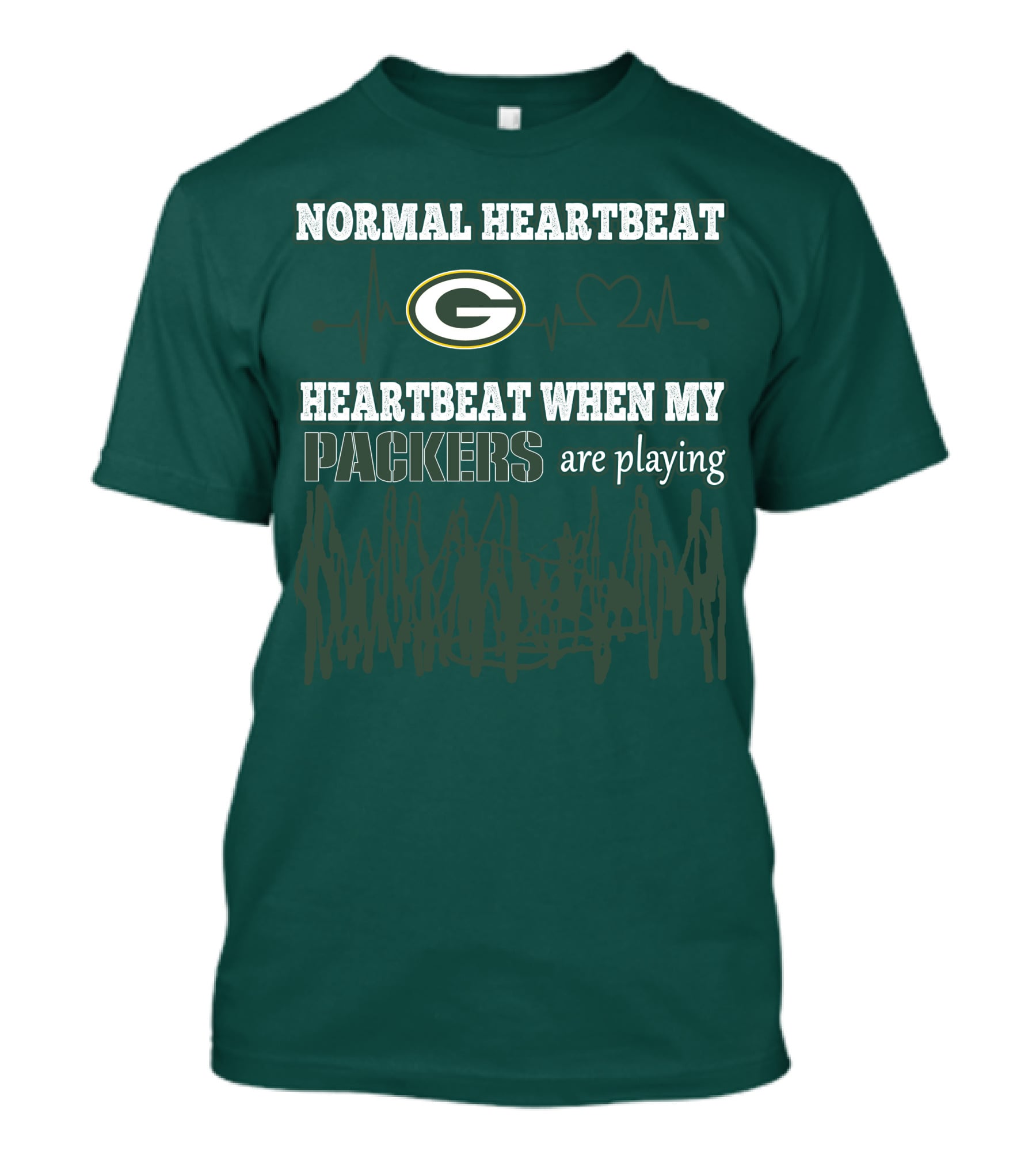 Normal Heartbeat Heartbeat When My Packers Are Playing T-Shirt