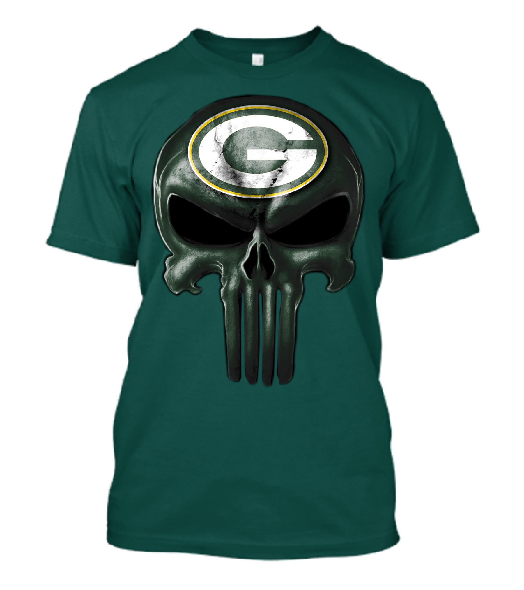 Green Bay Packers Skull T-Shirt