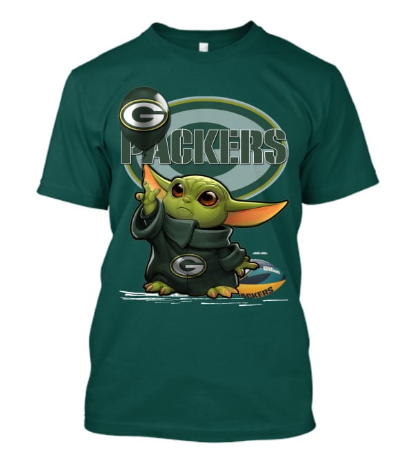 Yoda V1 Green Bay Packers Football Wilson T-Shirt