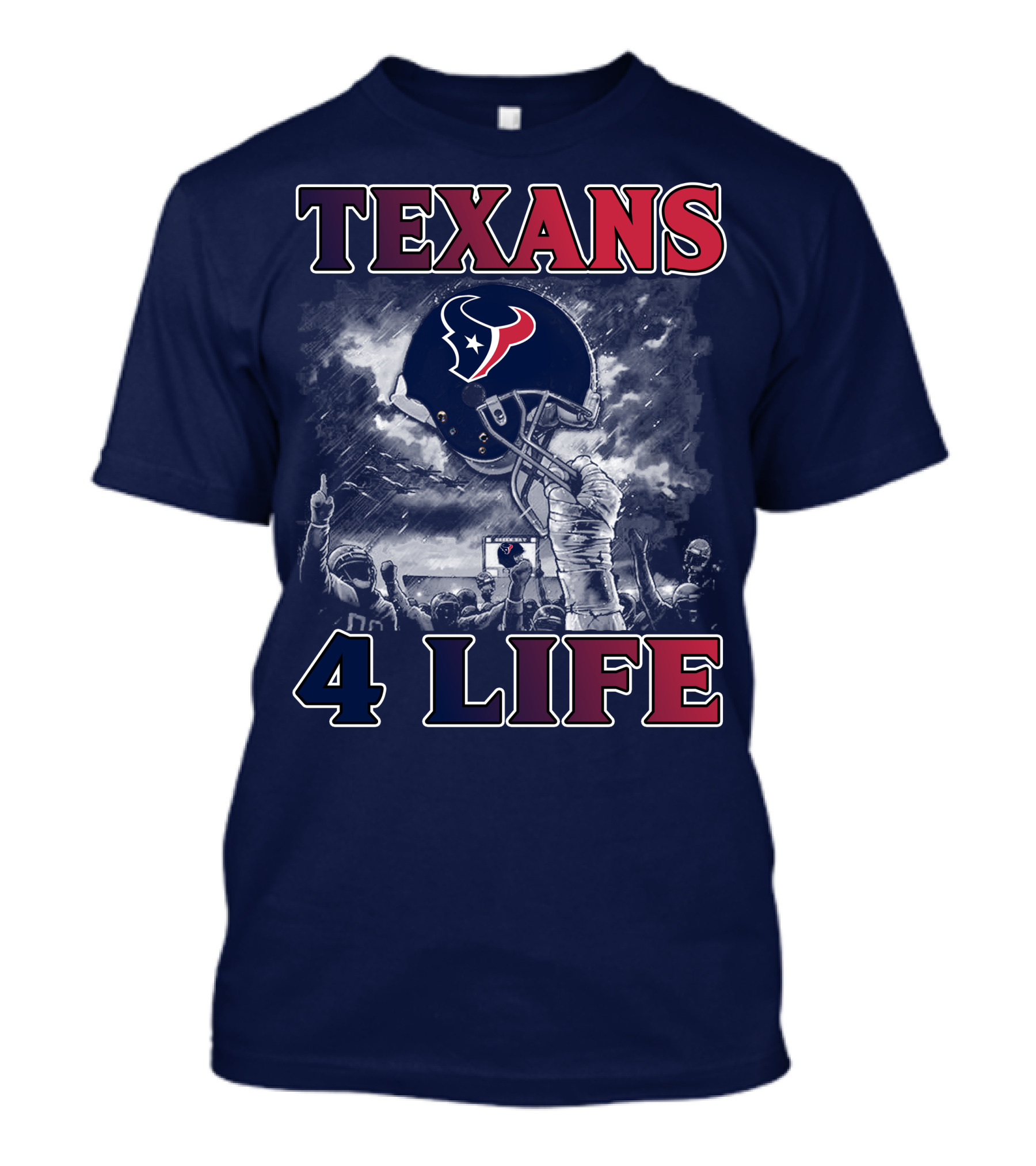 Texans 4 Life Helmet Celebration T-Shirt