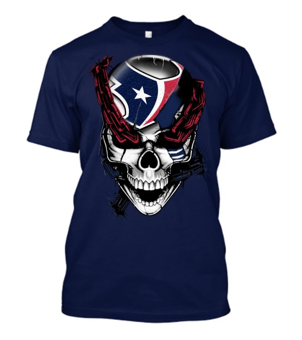 Houston Texans Skull With Chains T-Shirt