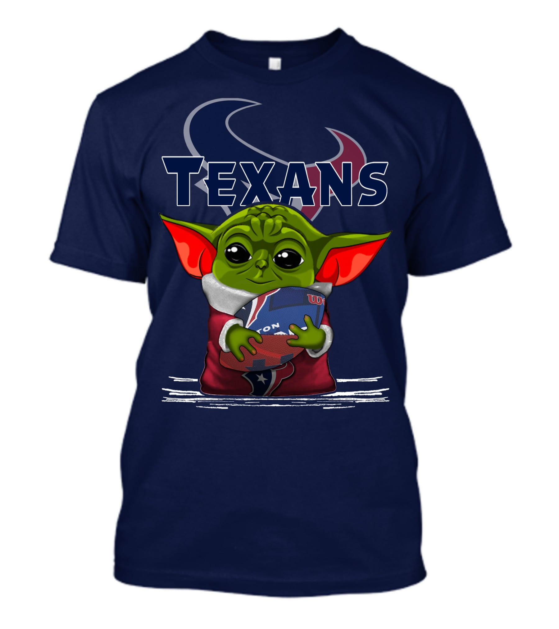 Texans Yoda Holding Football Houston NFL T-Shirt