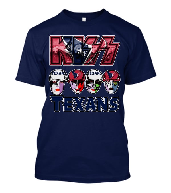 Kiss Texans Band Face Paint NFL T-Shirt