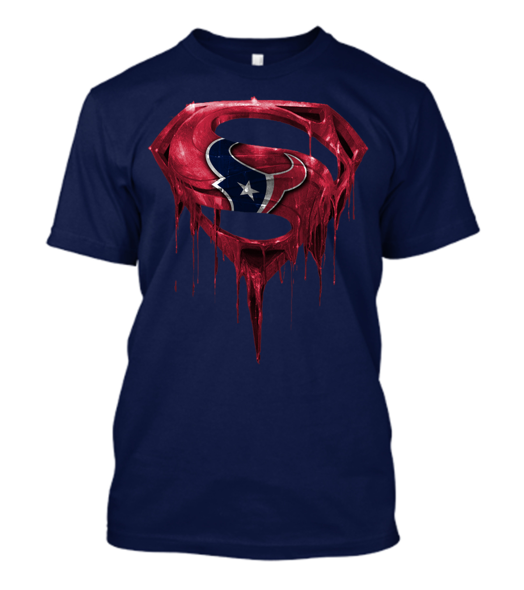 Superman Houston Texans Logo Fusion T-Shirt