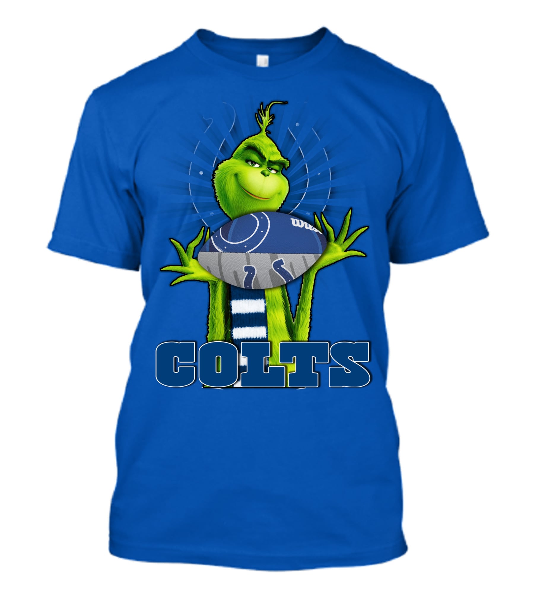 Grinch Holding Indianapolis Colts Football Stadium Background T-Shirt