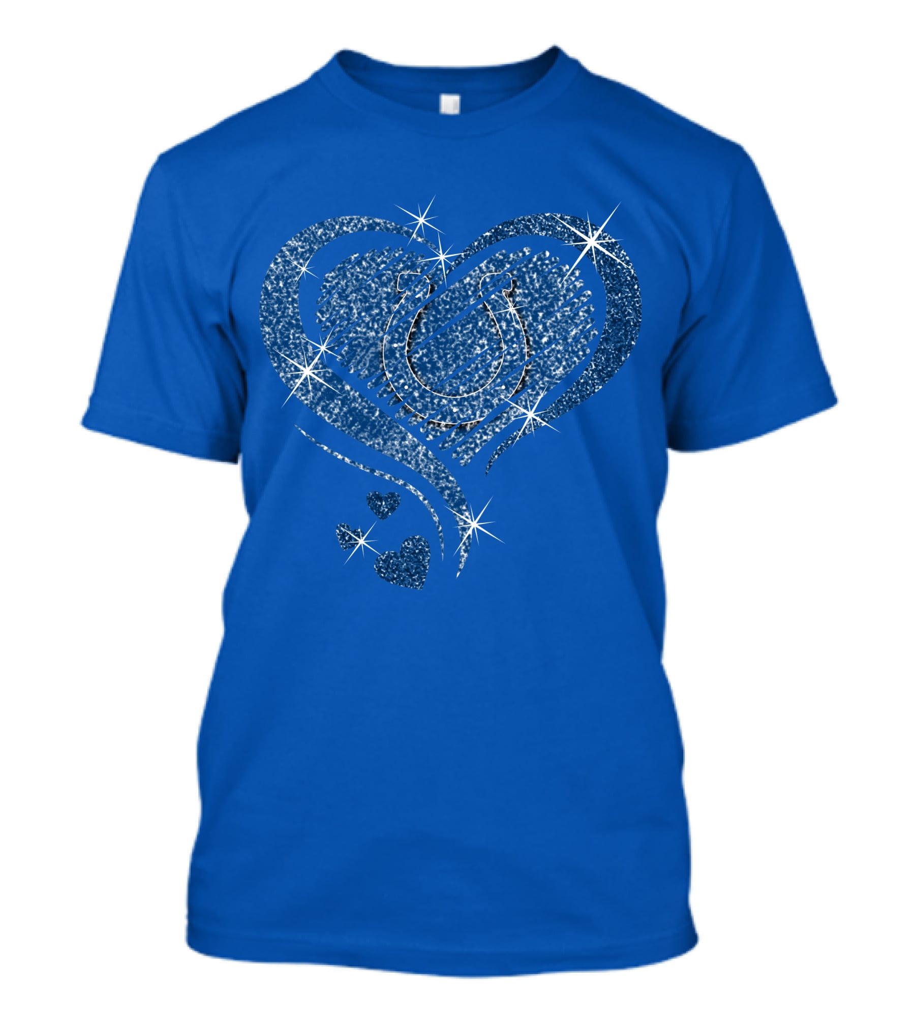 Heart Diamond Glitter Indianapolis Colts Sparkle T-Shirt