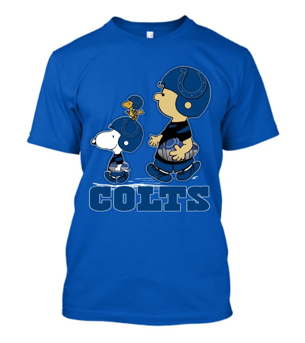 Snpfootball Indianapolis Colts Characters Blue Helmets T-Shirt