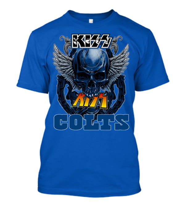Kiss Colts Skull Wings Indianapolis Colts T-Shirt