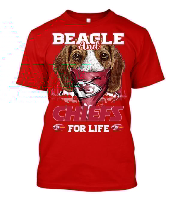 Beagle And Chiefs For Life Kansas City Chiefs T-Shirt