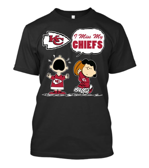 I Miss My Kansas City Chiefs Peanuts Football T-Shirt
