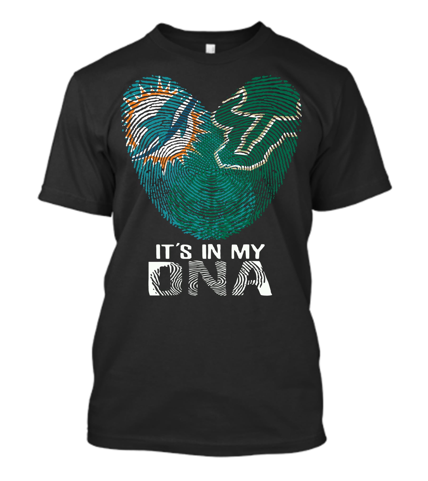 Miami Dolphins It's In My Dna Fingerprint T-Shirt