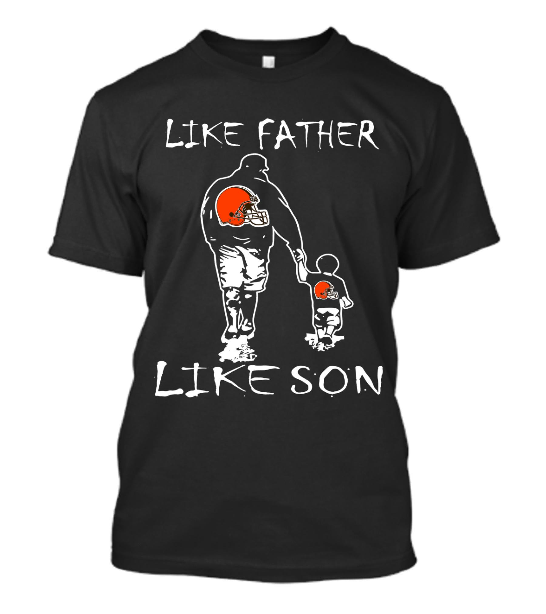Like Father Like Son Cleveland Browns Football Connection T-Shirt