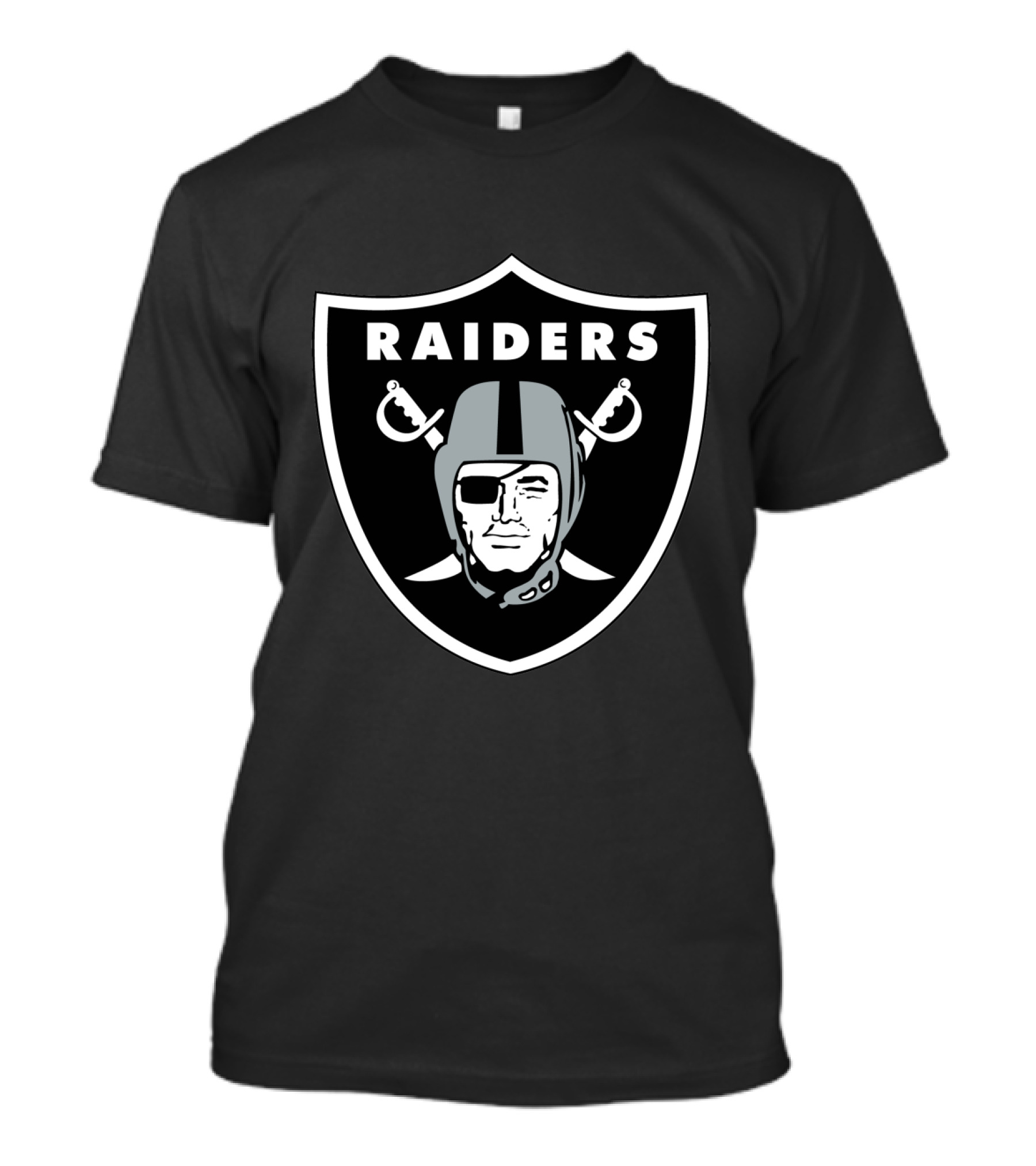 Las Vegas Raiders NFL Logo Shield Black And Silver T-Shirt