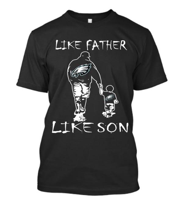Like Father Like Son Philadelphia Eagles Holding Hands Duo T-Shirt