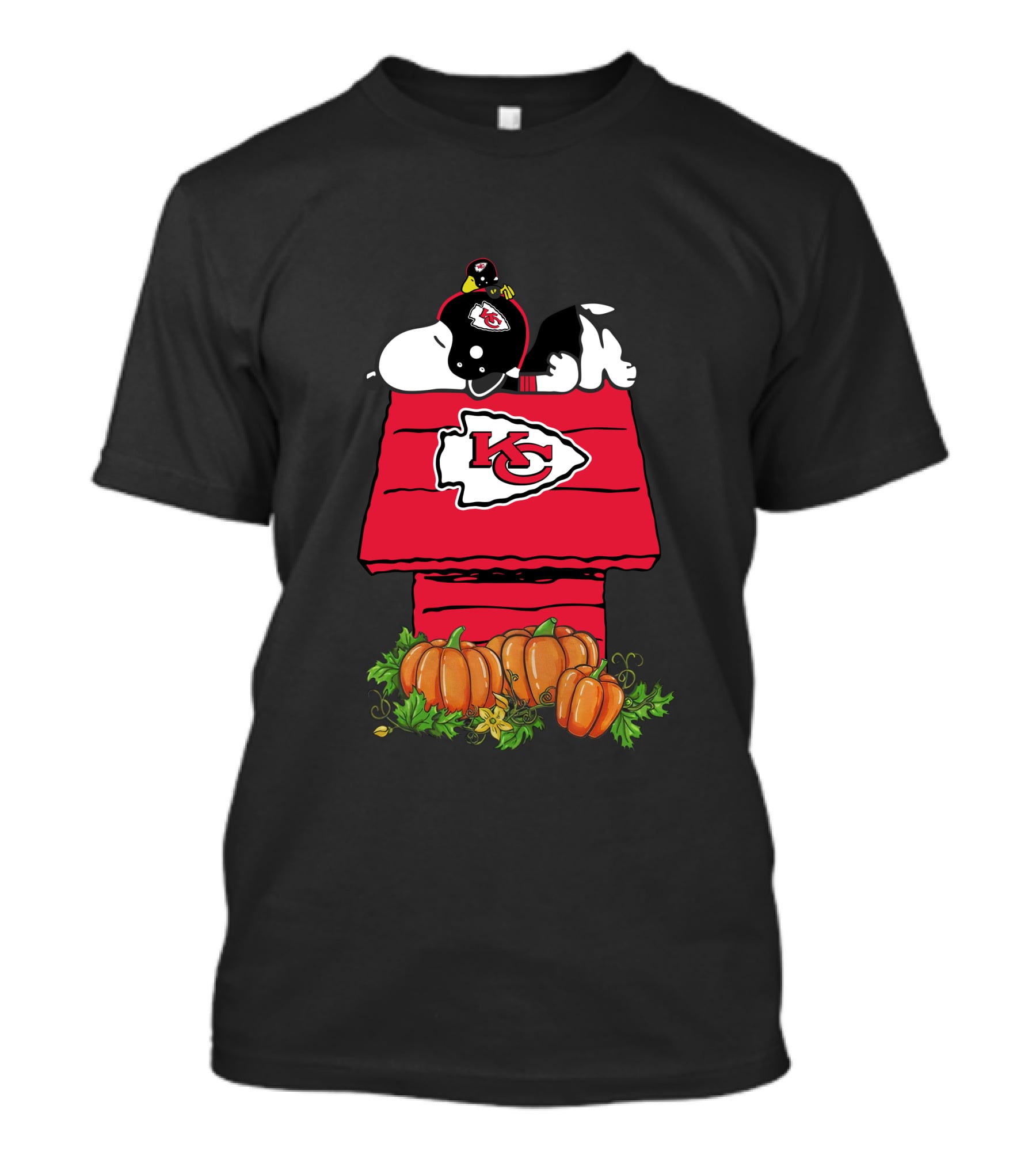 Kansas City Chiefs Snoopy Pumpkin Halloween T-Shirt