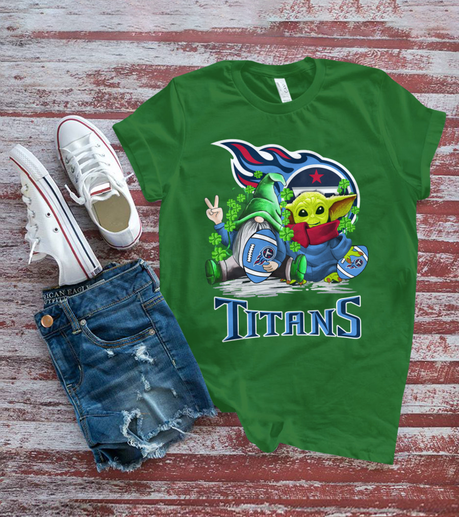 Tennessee Titans St. Patrick’s Day Gnome And Alien Football T-Shirt